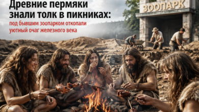 Очаг железного века, найденный под бывшим зоопарком в Перми