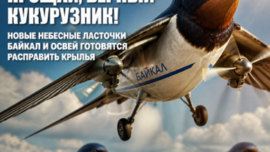Изображение новых самолетов Байкал и Освей в небе