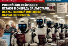 Иллюстрация искусственного интеллекта российского производства, символизирующая экономию и льготы