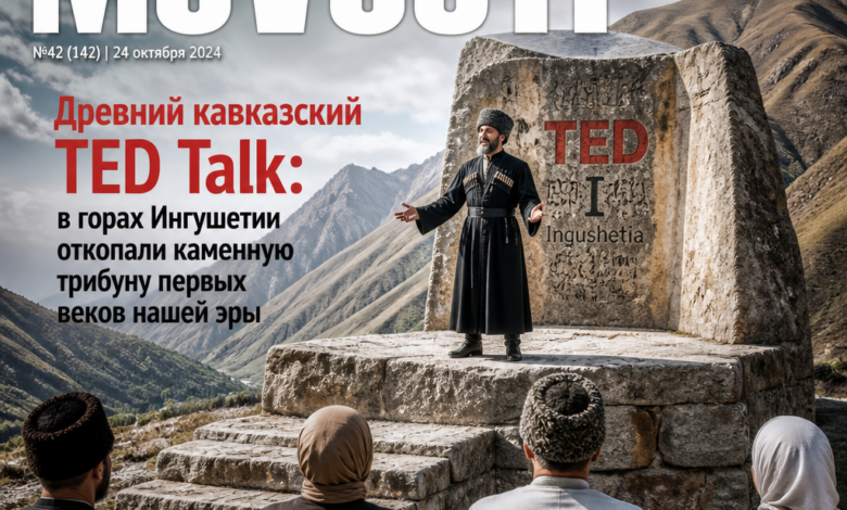 Каменная трибуна первых веков нашей эры, найденная в горах Ингушетии