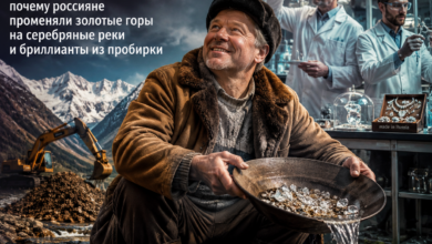Изображение, символизирующее переход россиян от традиционных богатств к современным ценностям