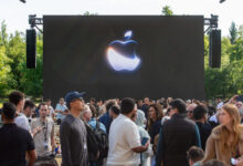 Изображение концепции сгибаемого iPhone от Apple
