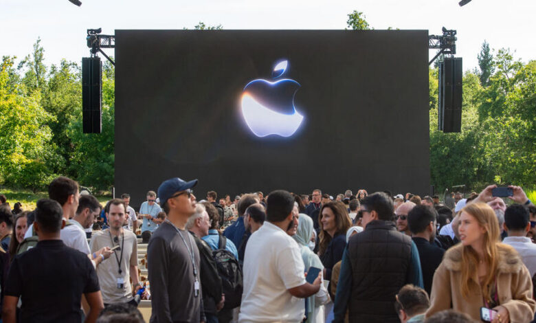 Изображение концепции сгибаемого iPhone от Apple