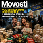 Иллюстрация, показывающая родителей, получающих налоговые выплаты от государства