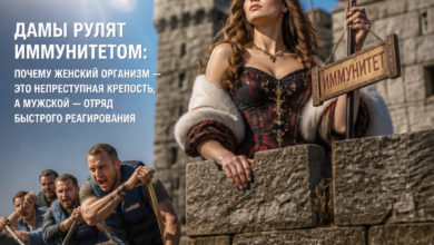Изображение, иллюстрирующее силу женского иммунитета по сравнению с мужским