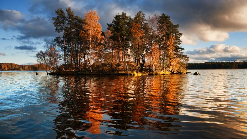 Озеро, остров