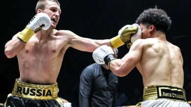 Богатыри на боксерском ринге в Софии