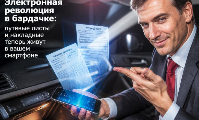 Путевые листы и накладные на смартфоне