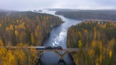 Иллюстрация поезда с космической связью и изображениями зависших сериалов