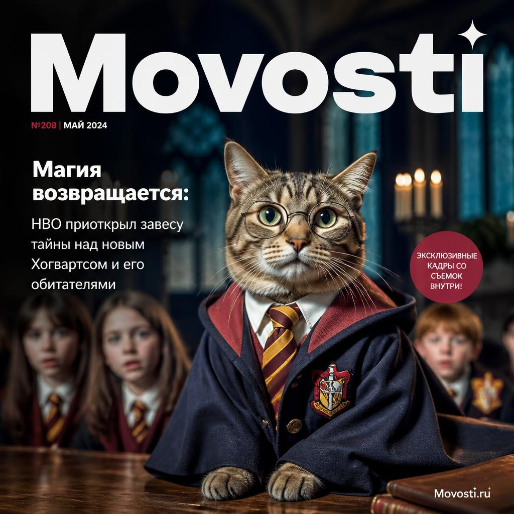Изображение нового Хогвартса с магическими элементами