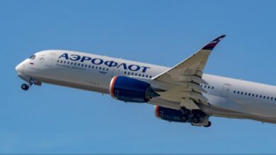 Фирменный торт на фоне облаков на высоте десяти тысяч метров