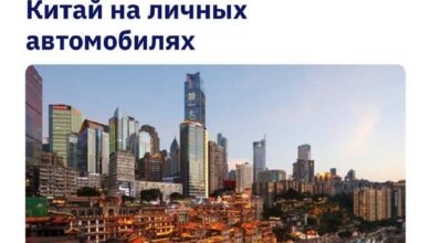 Российские автомобили на фоне китайских пейзажей