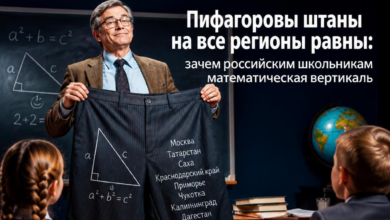 Изображение, иллюстрирующее концепцию математической вертикали для российских школьников