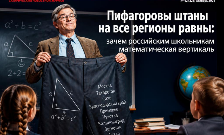 Изображение, иллюстрирующее концепцию математической вертикали для российских школьников