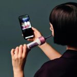 A futuristic representation of a neural network integrated into dental care, showcasing Dyson's innovative technology.