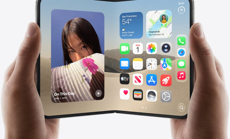 Складной iPhone Duo от Apple с двумя экранами