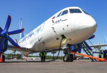 Ил-114-300 на фоне заката, символизирующий новое поколение авиации