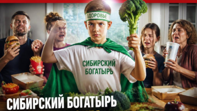 Школьник, демонстрирующий здоровый образ жизни против фастфуда