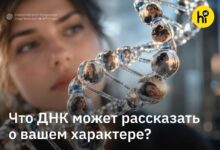 Иллюстрация, представляющая геном и его влияние на личность