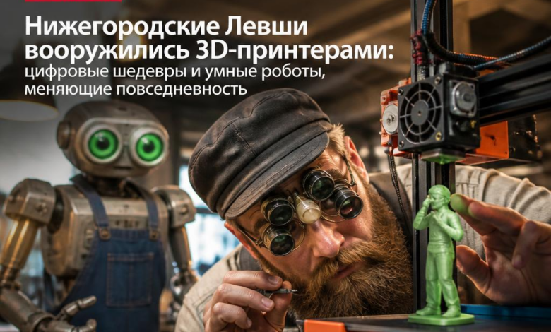 Изображение Нижегородских Левшей, использующих 3D-принтеры для создания цифровых шедевров и умных роботов