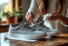 Осенние ботинки, защищенные от воды с помощью специального средства