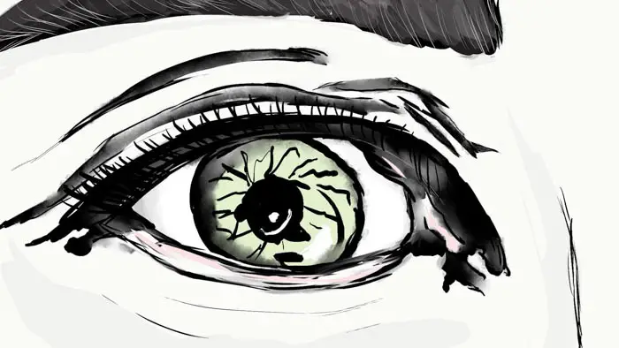 Cracked 2025 animated eye closeup jessica rizk