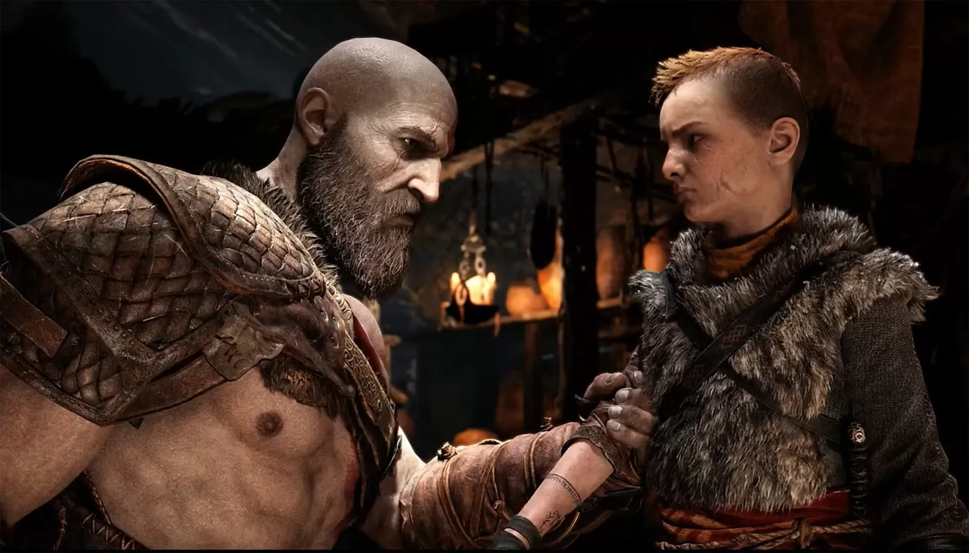 Кратэр и Атрей из сериала God of War