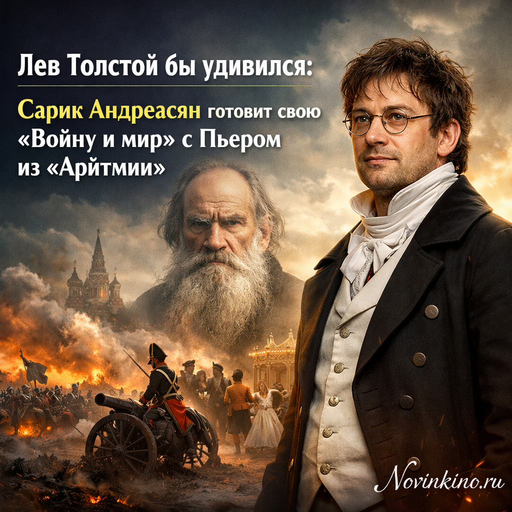 Сарик Андреасян и Александр Яценко на съемках фильма «Война и мир»