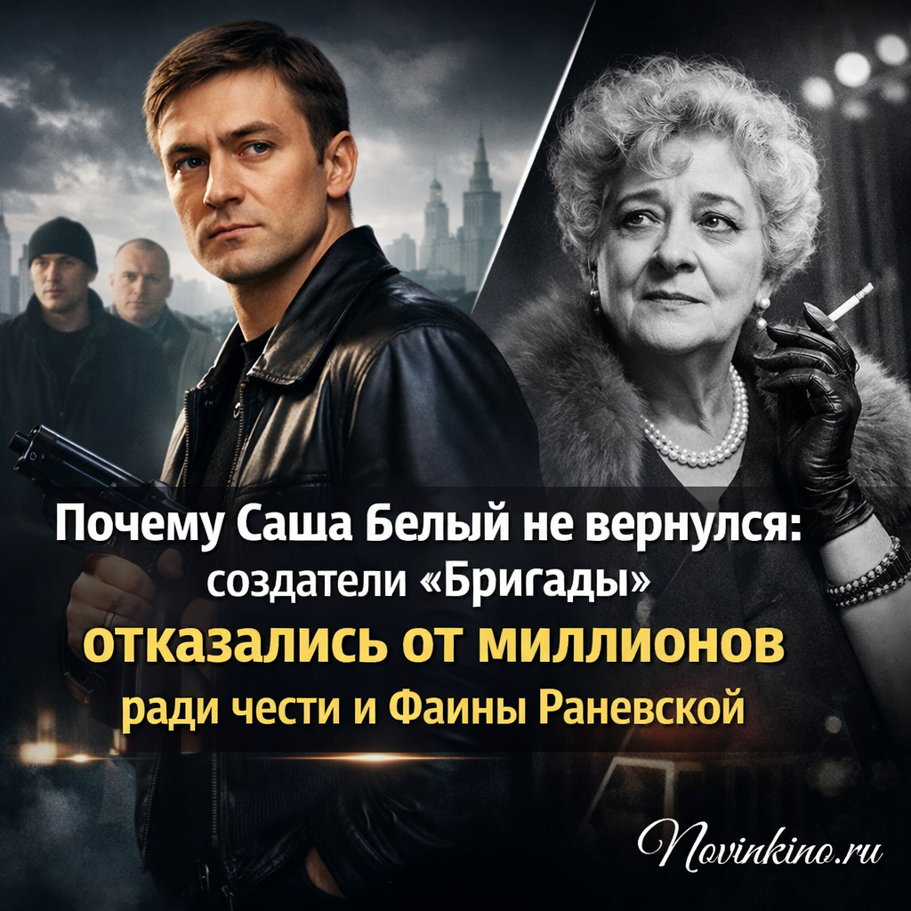 Кадр из сериала «Бригада» с Александром Белым, символизирующий причину отказа от продолжения