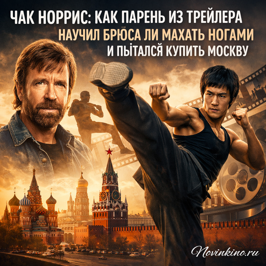 Чак Норрис в молодости, возможно, на тренировке или в кадре из фильма.