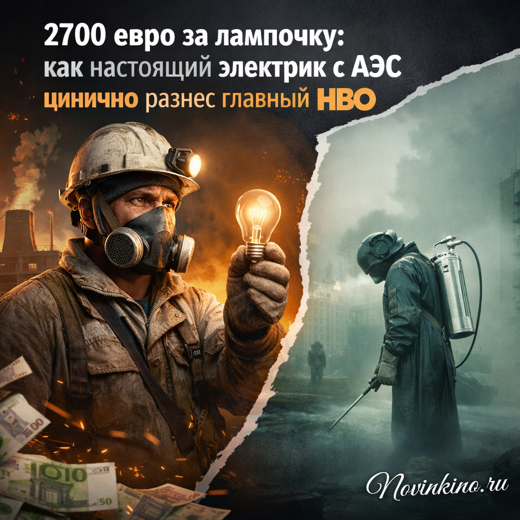 Фотография лампочки, символизирующей высокую стоимость, на фоне логотипа HBO