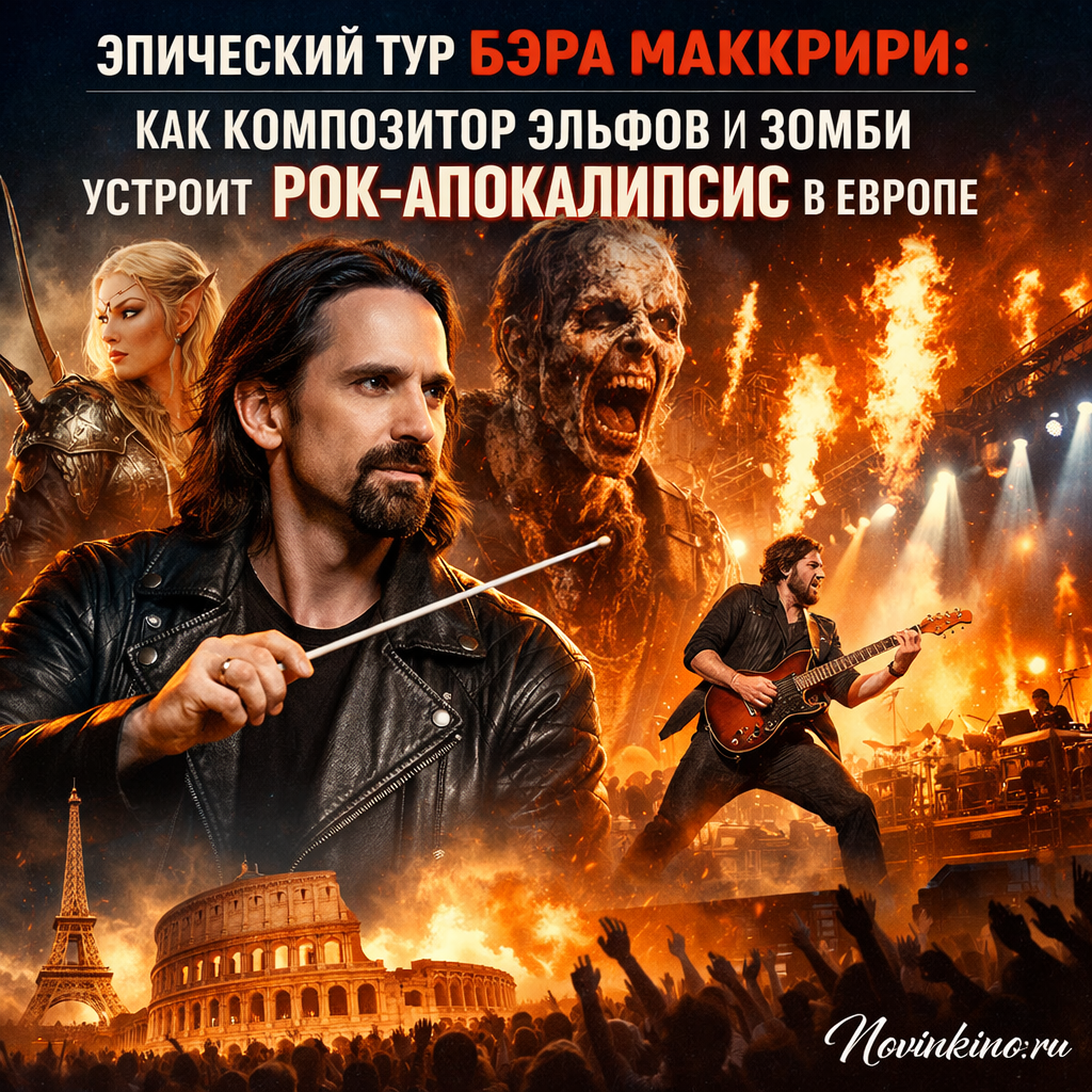Бэр МакКрири, известный композитор саундтреков к 'Игре престолов' и 'Ходячим мертвецам', готовится к грандиозному европейскому туру, который обещает стать настоящим рок-апокалипсисом, сочетая фэнтезийные мотивы эльфов с мрачной атмосферой зомби.