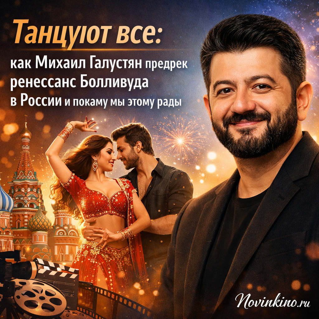 Михаил Галустян танцует в стиле Болливуда, предсказывая возрождение индийского кино в России