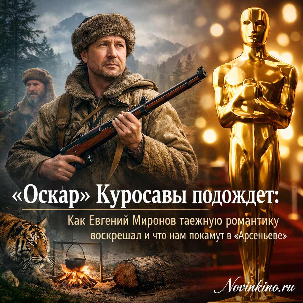 Евгений Миронов в образе Арсеньева на фоне сибирской природы