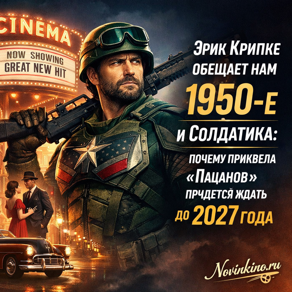 Эрик Крипке анонсирует приквел «Пацанов» с акцентом на 1950-е и персонажа Солдатика, премьера которого запланирована на 2027 год.