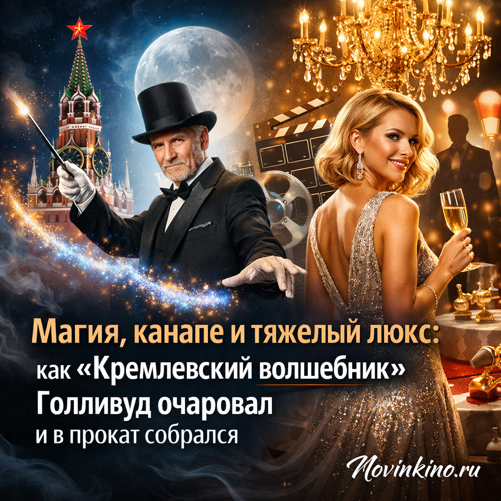 Фотография, иллюстрирующая роскошную атмосферу мероприятия, возможно, с акцентом на канапе, элементы роскоши и намек на магию, связанную с «Кремлевским волшебником».