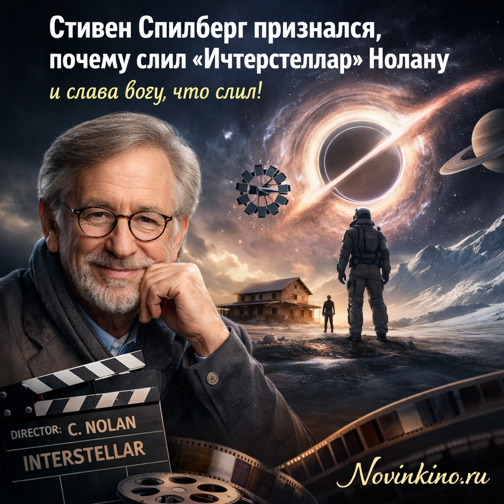 Стивен Спилберг и Кристофер Нолан на съемочной площадке обсуждают кинематограф
