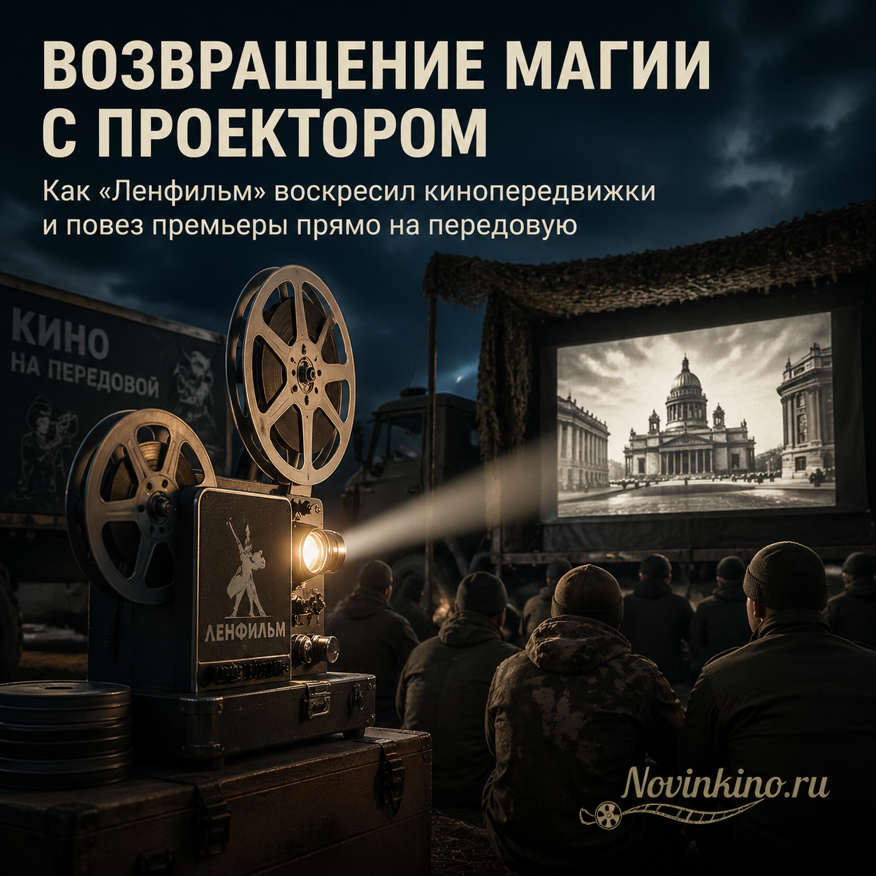 Кинопередвижка Ленфильма с проектором на передовой: возвращение магии кино к солдатам