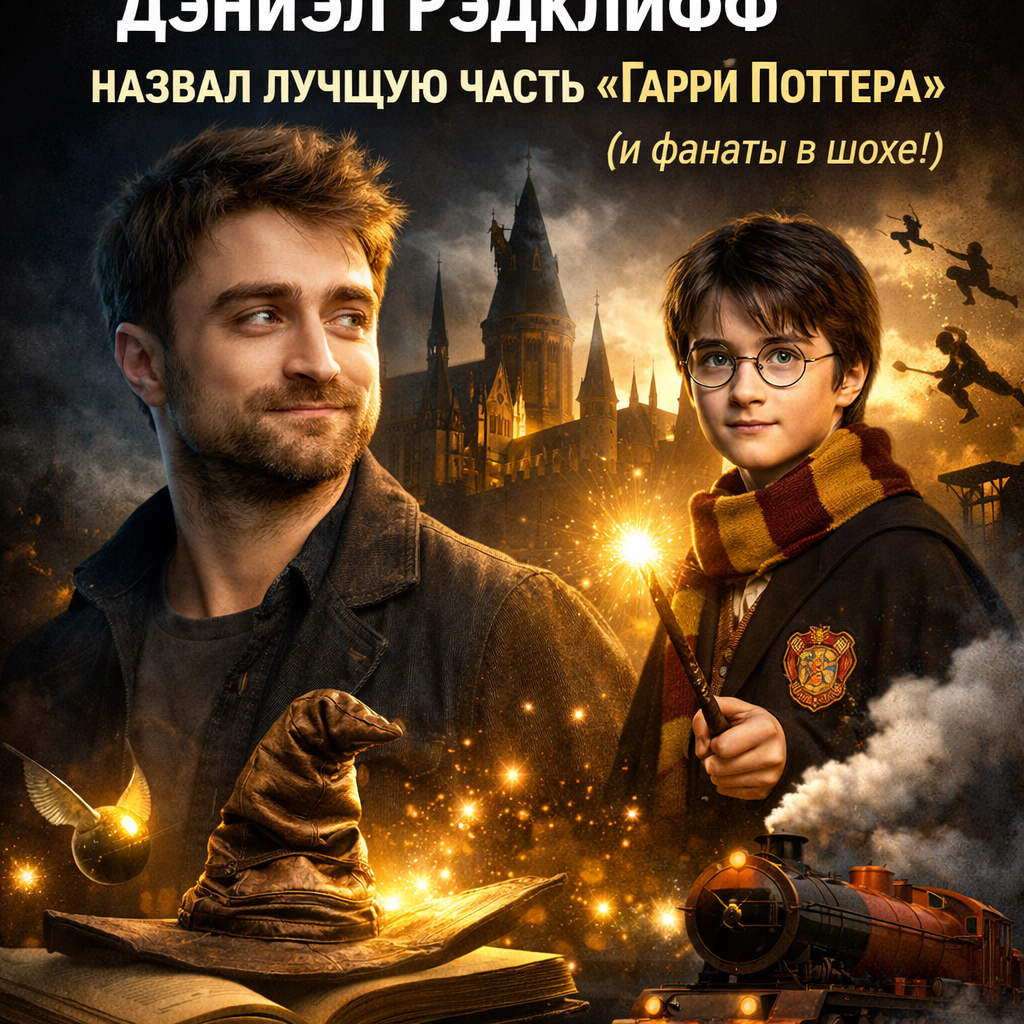 Daniel Radcliffe announcing his surprising choice for the best Harry Potter movie, leaving fans shocked