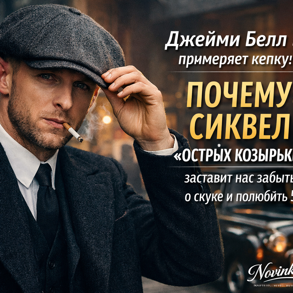 Джейми Белл в кепке на съемочной площадке сиквела «Острых козырьков»