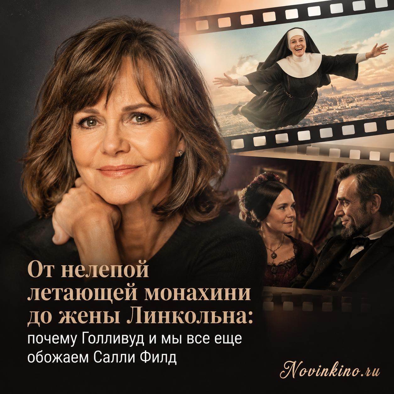 Салли Филд в роли монахини и в роли жены Линкольна