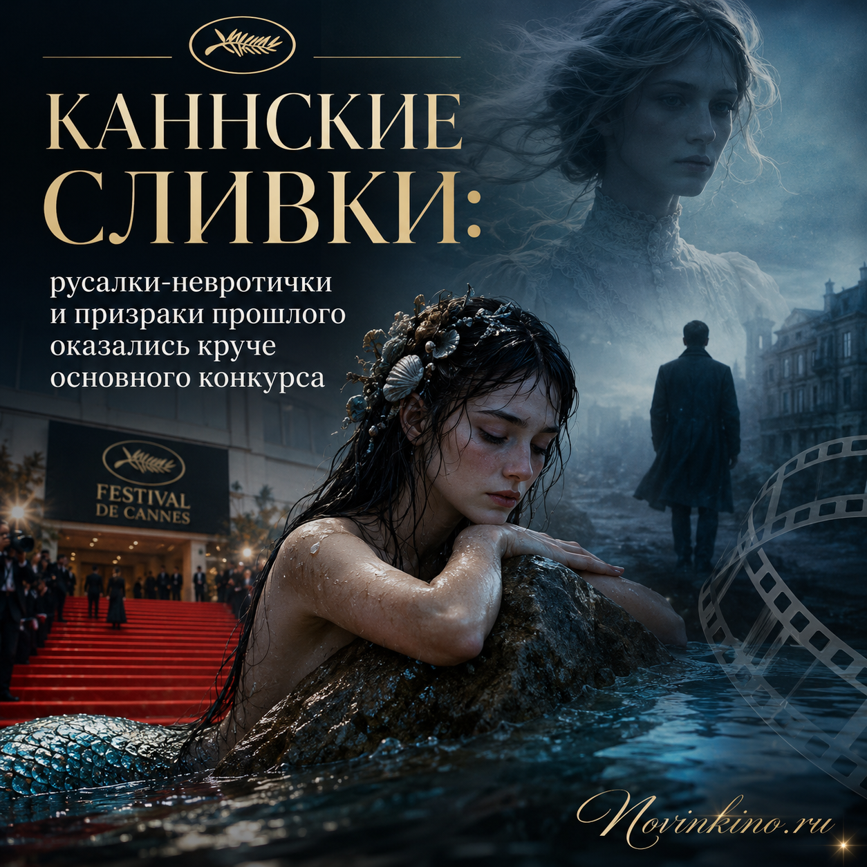 Изображение, иллюстрирующее русалок и призраков на Каннском фестивале