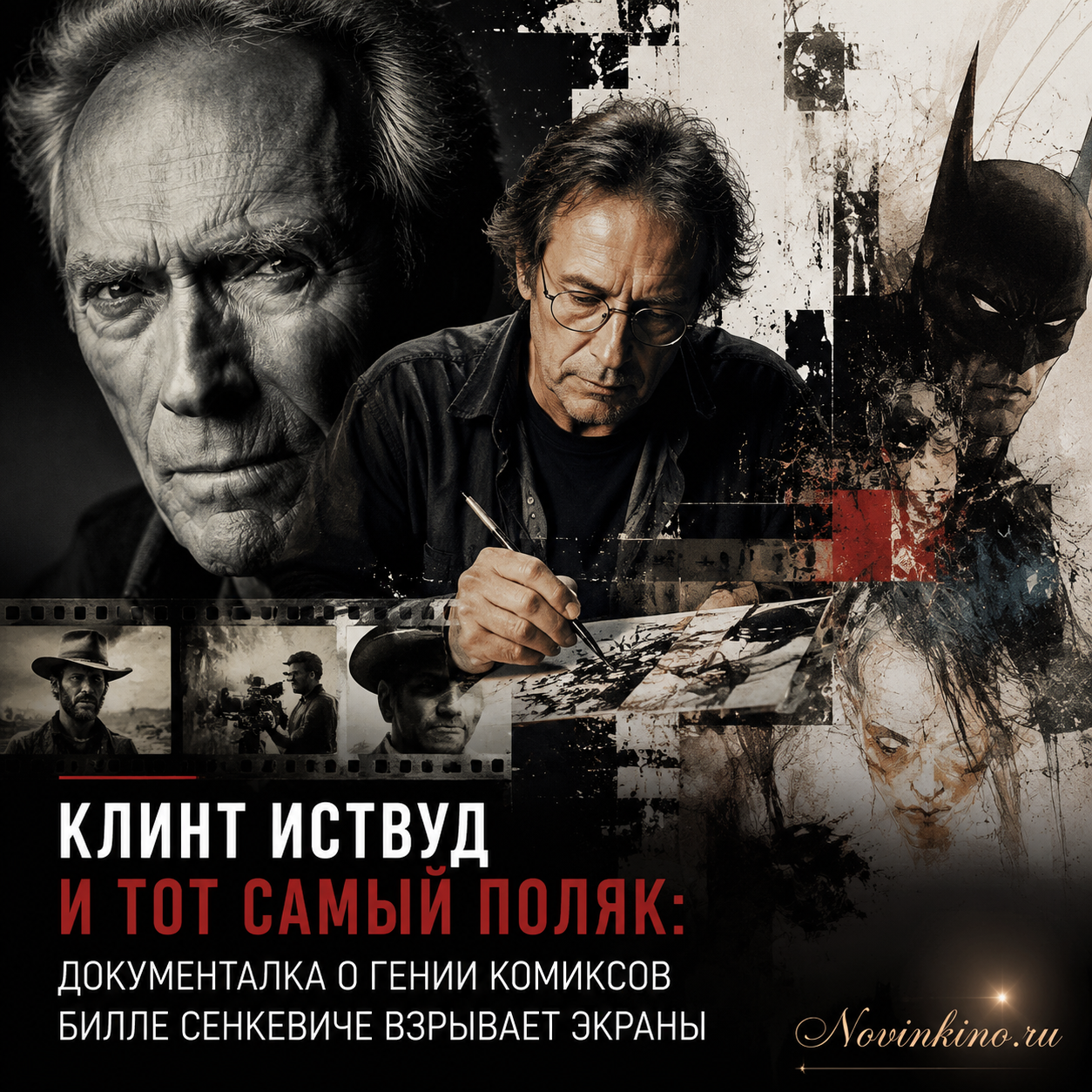 Кадр из документального фильма о Билле Сенкевиче с Клином Иствудом