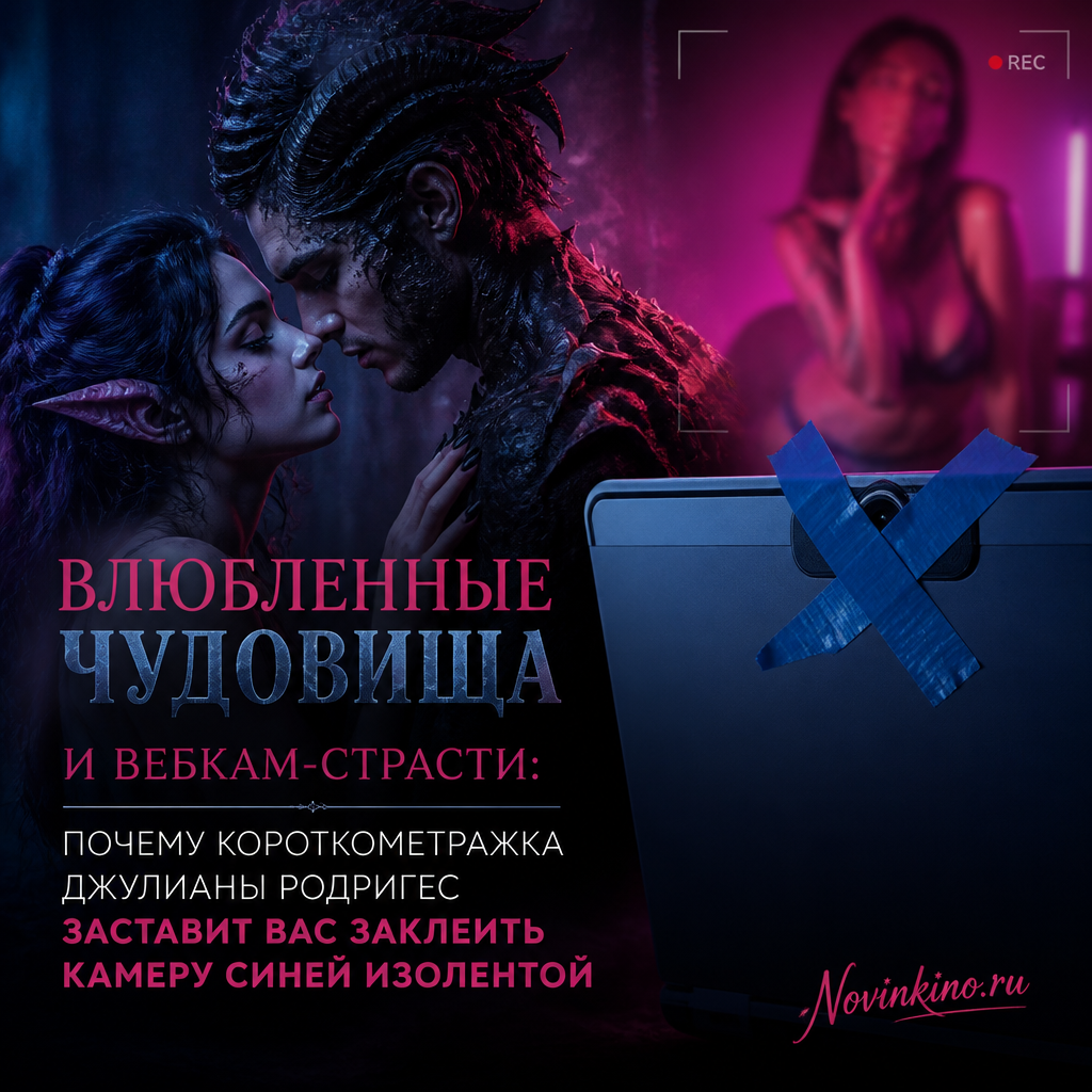 Кадр из короткометражки Джулианы Родригес, изображающий влюбленных чудовищ.