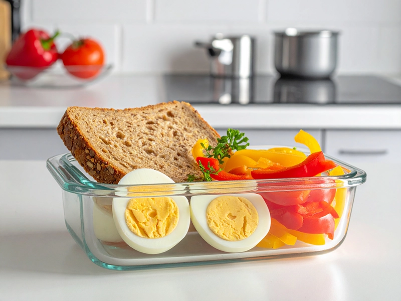 Proteinreiches Frühstück mit Vollkornbrot Proteinreiches Frühstück mit Vollkornbrot