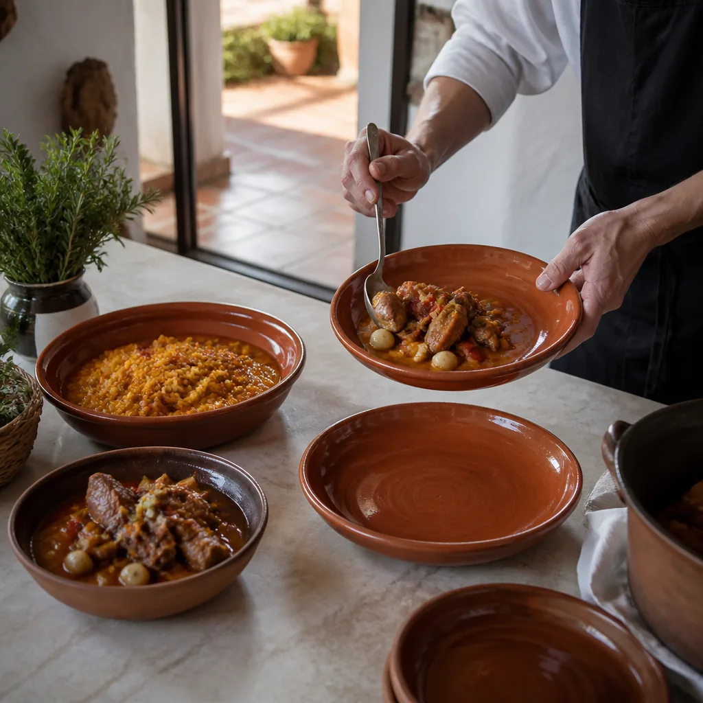 Ibicenco chef plating sofrit pagès and arròs