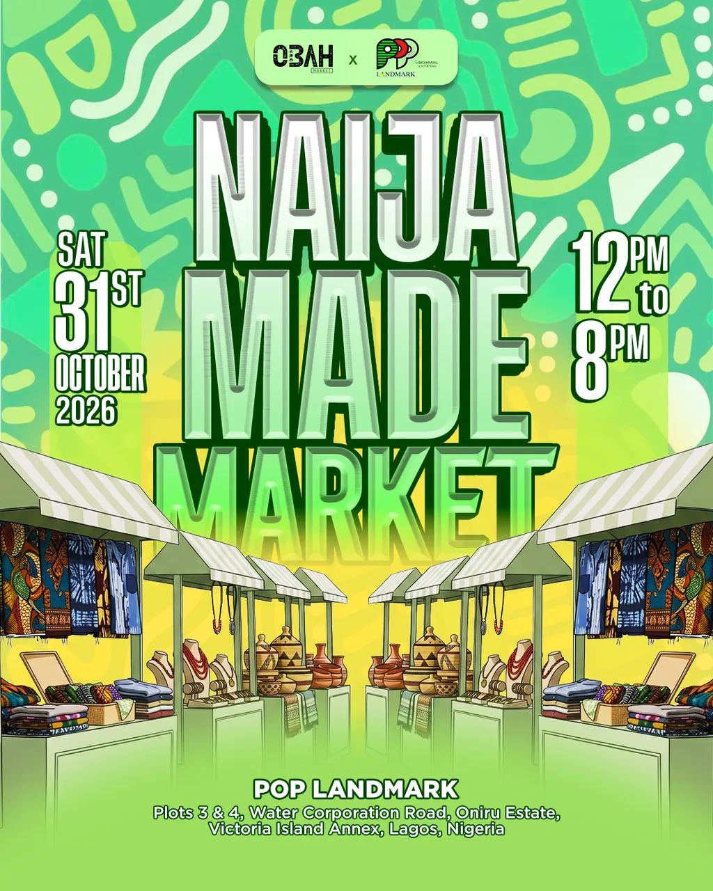 NAIJA-MADE OCTOBER MARKET pop-up in Victoria Island, Lagos