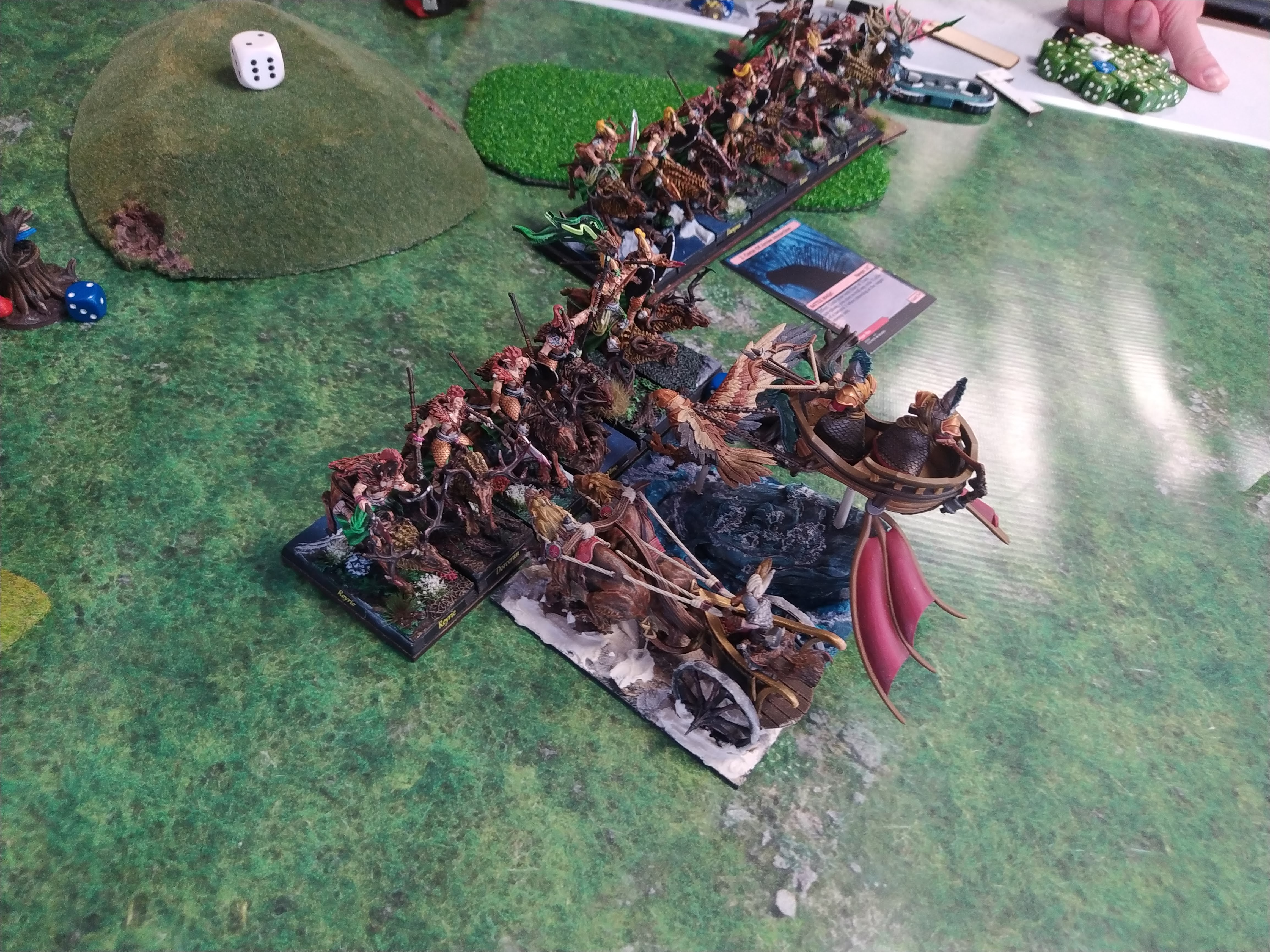Battle summary photo: High Elf Realms vs Wood Elf Realms (Warhammer: The Old World) — High Elf Realms - Wood Elf Realms