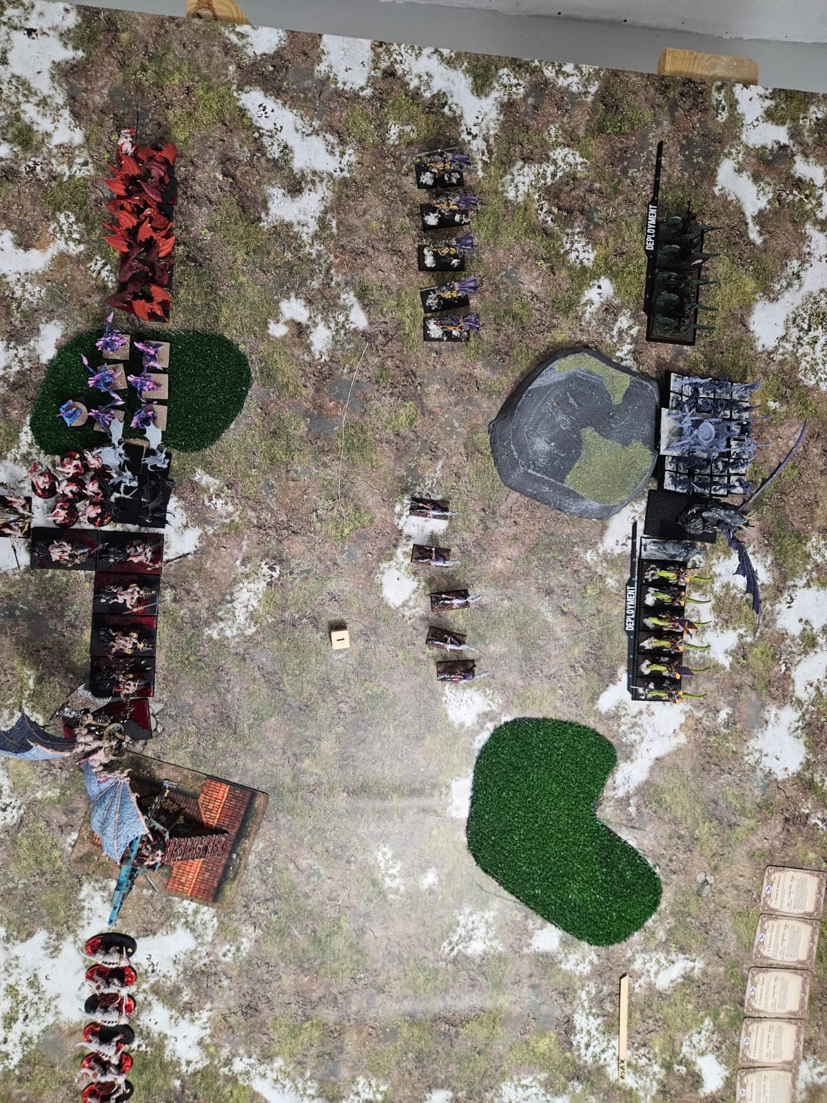 Battle report: Daemons of Chaos vs Dark Elves (Warhammer: The Old World) — Demony vs DE na smoku