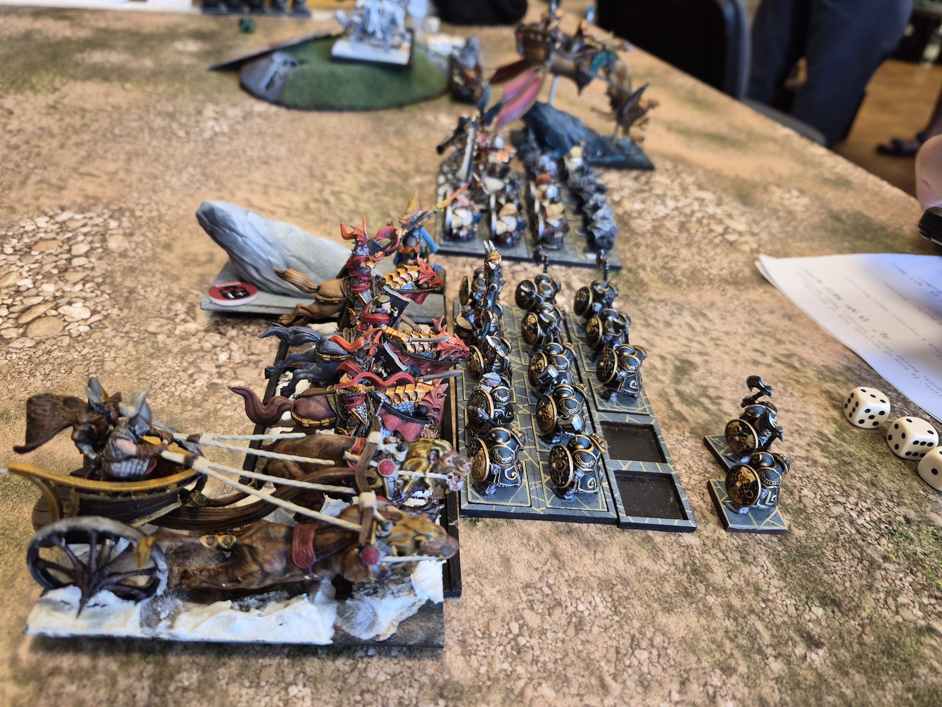 Round 2: High Elf Realms vs Dwarfen Mountain Holds (Warhammer: The Old World) — High Elf Realms - Dwarfen Mountain Holds